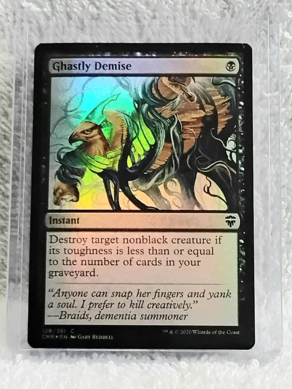 5/$20 Mint 2020 MTG Ghastly Demise C Foil Card 129/361 Deckmaster!!